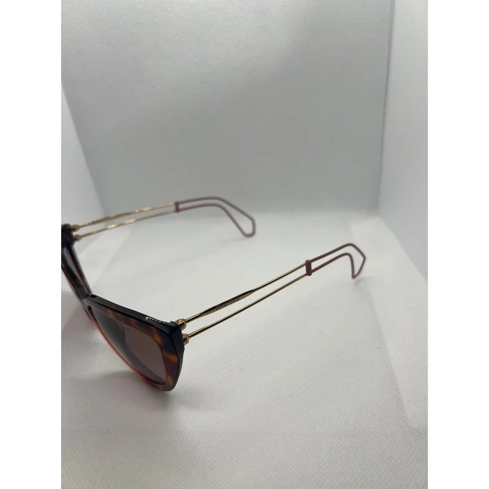Miu Miu SMU 12R Cat Eye Sunglasses Tortoise Gold‎ Frame Designer Italy